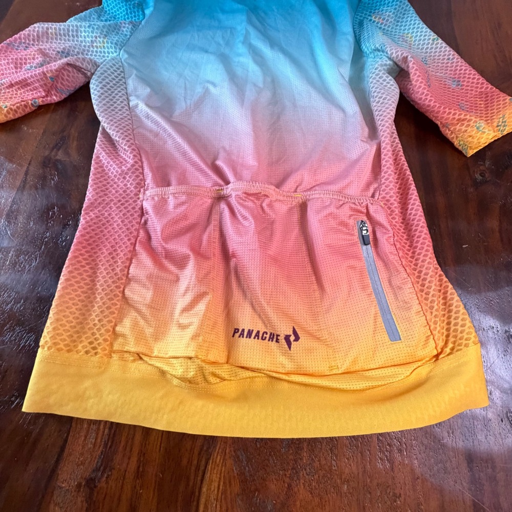 Panache Womens Cycling Kit Jersey and Bib Shorts Sunset Ombre Graphic XS - Picture 13 of 16